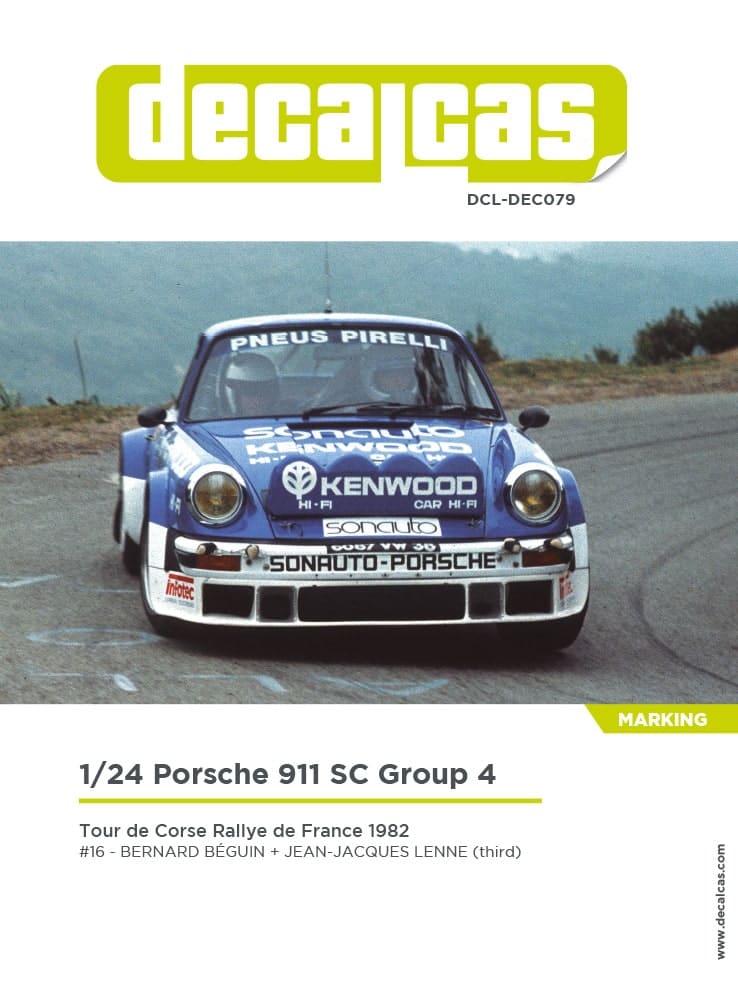 Decalcas DCL-DEC079 Decals 1/24 Porsche 911 SC Group 4