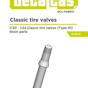 Decalcas DCL-PAR017 1/24 – 1/20 Classic Tire Valves (Type 01) Resin Parts