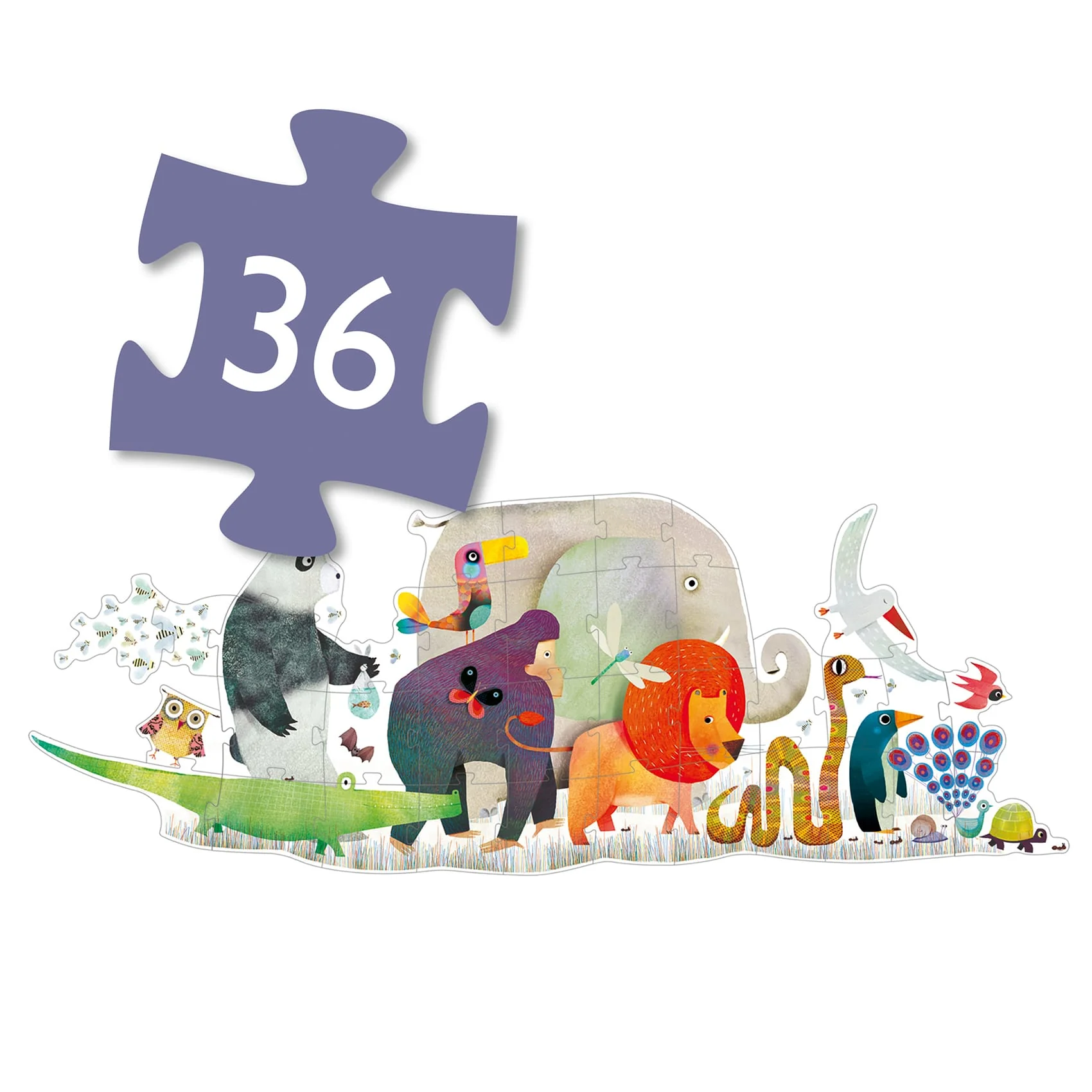 Puzzle gigante Animal Parade, 36pz - immagine 3