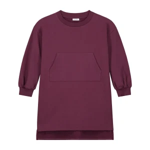 Abito felpato cotone bio Allie Autumn Purple