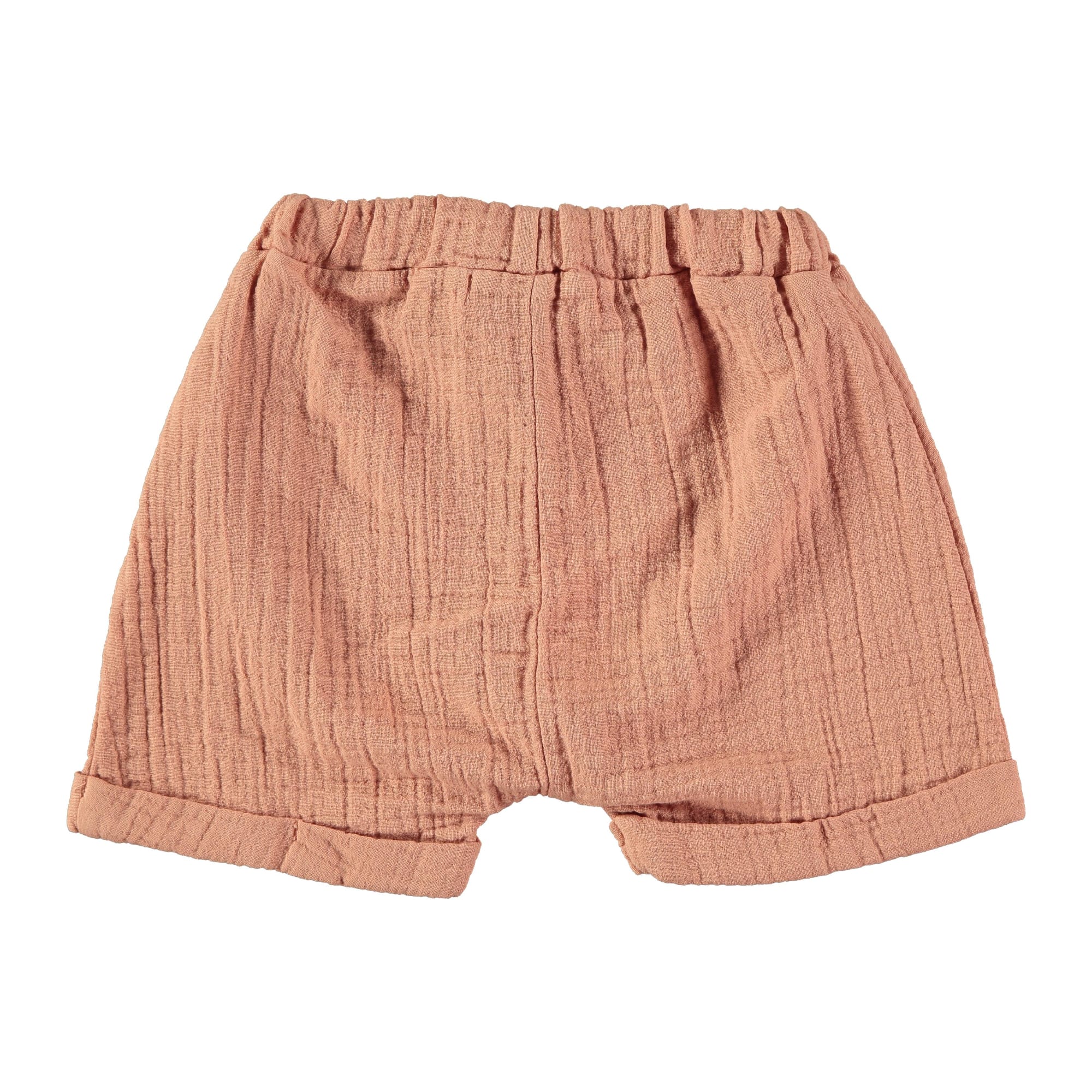 Pantaloncini in mussola di cotone bio Corallo - immagine 3