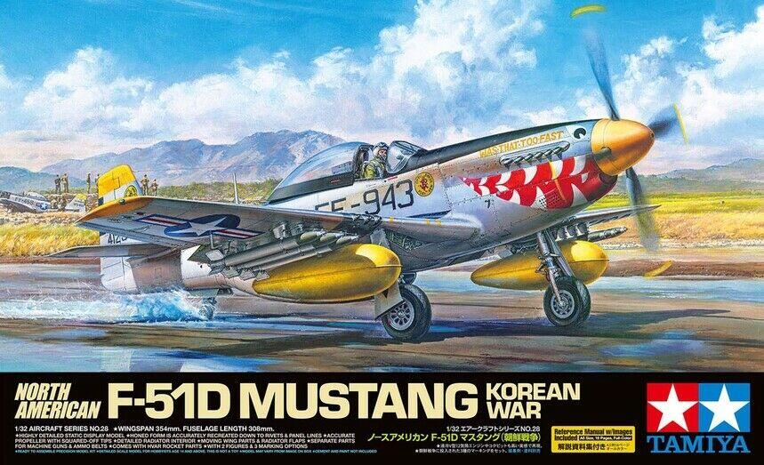 Tamiya 60328 North American F-51D Mustang Korean War Kit Montaggio 1/32 - immagine 2