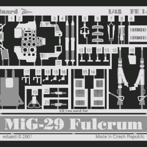 Eduard FE147 1/48 Photo Etched Parts MIG-29A Fulcrum For Academy Kit