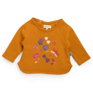 Felpa in cotone garzato con farfalle, Mila