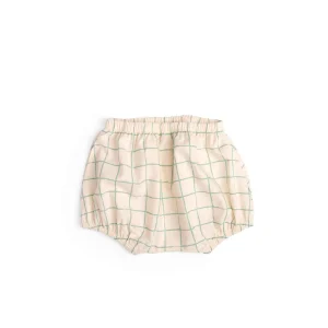Bloomer copripannolino in cotone bio ecru a quadretti, Hévéa
