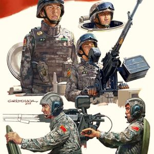 Meng HS-011 PLA Armored Vehicle Crew Set Figurini Kit Montaggio 1/35
