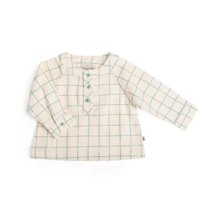 Camicia in cotone bio a quadretti, Hyacynthe