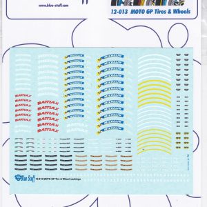 Blue Stuff 12-013 Decal 1/12 Moto GP Tyres & Wheels Markings
