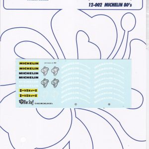 Blue Stuff 12-002 Decal 1/12 Tyre Michelin 80’s