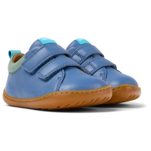 Scarpe in pelle azzurro, Peu