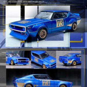 Inno64 Nissan Skyline 2000 GT-R (KPGC110) Racing Concept Blue 1972 Die Cast 1/64