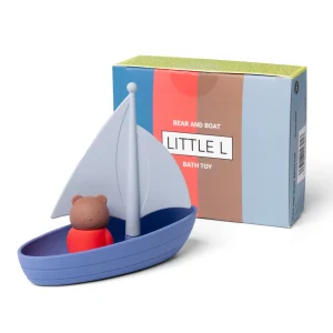 Gioco da bagno in silicone, Barchetta con orsetto