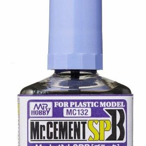 Mr. Hobby MC132 Mr. Cement SPB Black (40ml) Colla Per Plastica Rapida Colore Nero