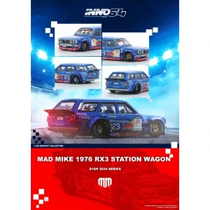 Inno64 Mad Mike Mazda RX3 Station Wagon D1GP 2024 Series Die Cast 1/64