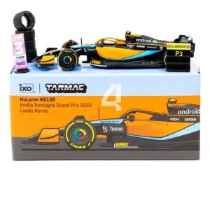 Tarmac Works McLaren MCL36 Emilia Romagna Grand Prix 2022 #4 Lando Norris Cast 1/64