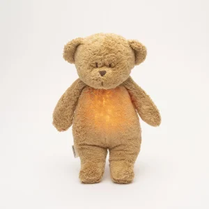 Moonie Orsetto in cotone bio con suoni e luce, Cappuccino