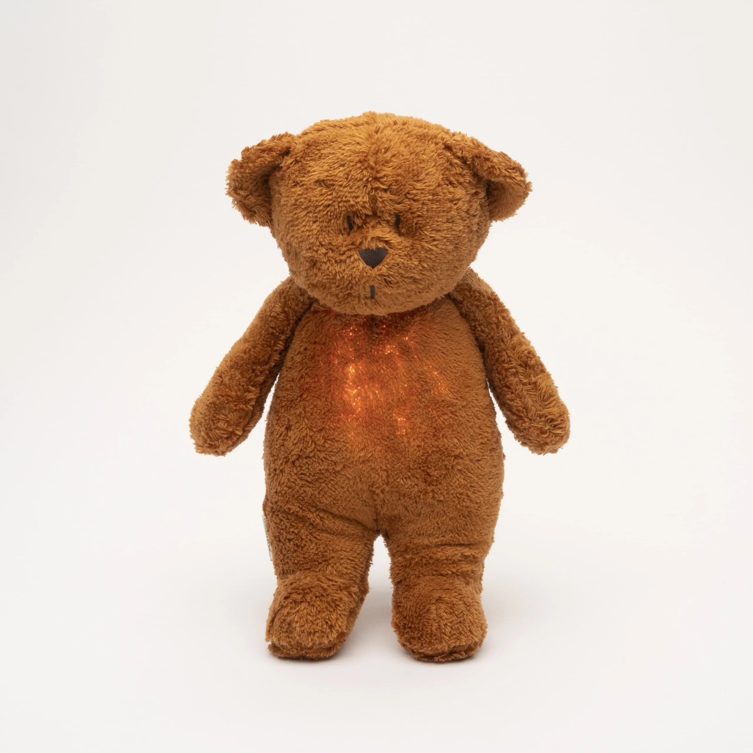 Moonie Orsetto  in cotone bio con suoni e luce, Caramel - immagine 2