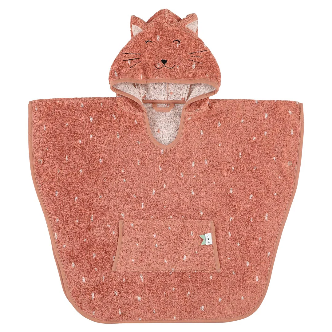 Poncho in cotone bio, Gatto