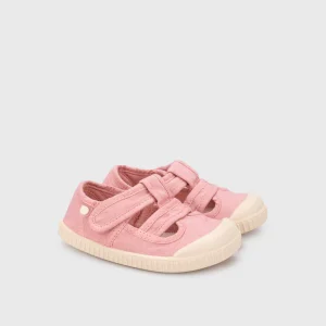 Scarpe aperte in tela concetto barefoot, Rosa