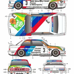 SK Decals SK-24050 Decal 1/24 BMW M3 E30 Macau Guia 90 Mr. Juicy