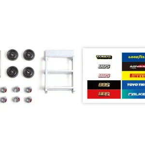 Tarmac Works Accessories BBS LM Forged Full Diamond Black Die Cast 1/64
