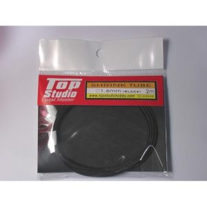 Top Studio TD23045 Shrink Tube 1.6mm (Black) 2m