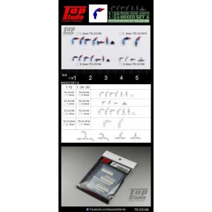 Top Studio TD23185 1/20-1/24 Resin Hose Joints Mixed Set A