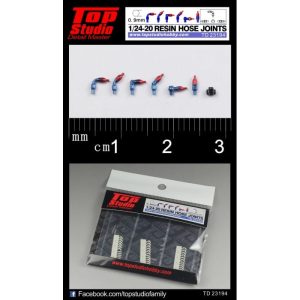 Top Studio TD23194 1/20-24 Resin Hose Joints 0.9mm