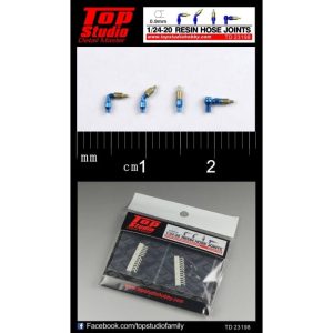 Top Studio TD23198 1/20-24 Resin Hose Joints 0.9mm