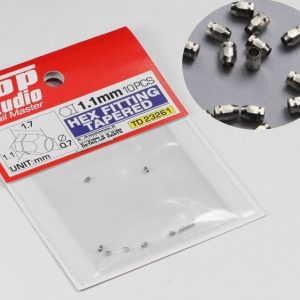 Top Studio TD23261 Hex Fitting Tapered 1.1mm (10pcs)