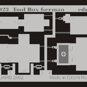 Eduard TP023 Photo Etched Tool Box German Kit Montaggio 1/35