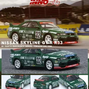 Inno64 Nissan GT-R (R33) #32 Tokachi 24H 1996 Die Cast 1/64