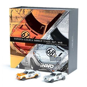 Inno64 Toyota Celica 1600GT (TA22) #68 & #67 Nippon Grand Prix 1972 Box Set Die Cast 1/64