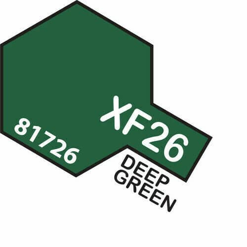 Tamiya Colore Acrylic Paint XF-26 Deep Green (10ml) - immagine 2