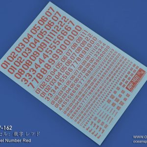 Madworks/Ocean Spirit AW-162 Numbers 4 (Red) Gunpla Waterslide Decals