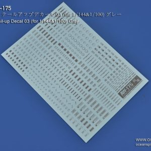 Madworks/Ocean Spirit AW-175 System Markings 3 (Gray) Gunpla Waterslide Decals For 1/100 – 1/144