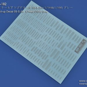 Madworks/Ocean Spirit AW-182 System Markings 05-S (Gray) Gunpla Waterslide Decals For 1/100 – 1/144