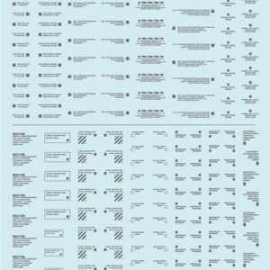 Madworks/Ocean Spirit AW-208 Marking Dark Grey Gunpla Waterslide Decals For 1/100 – 1/144