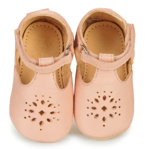Scarpine in pelle con cinturino a T, Rosa