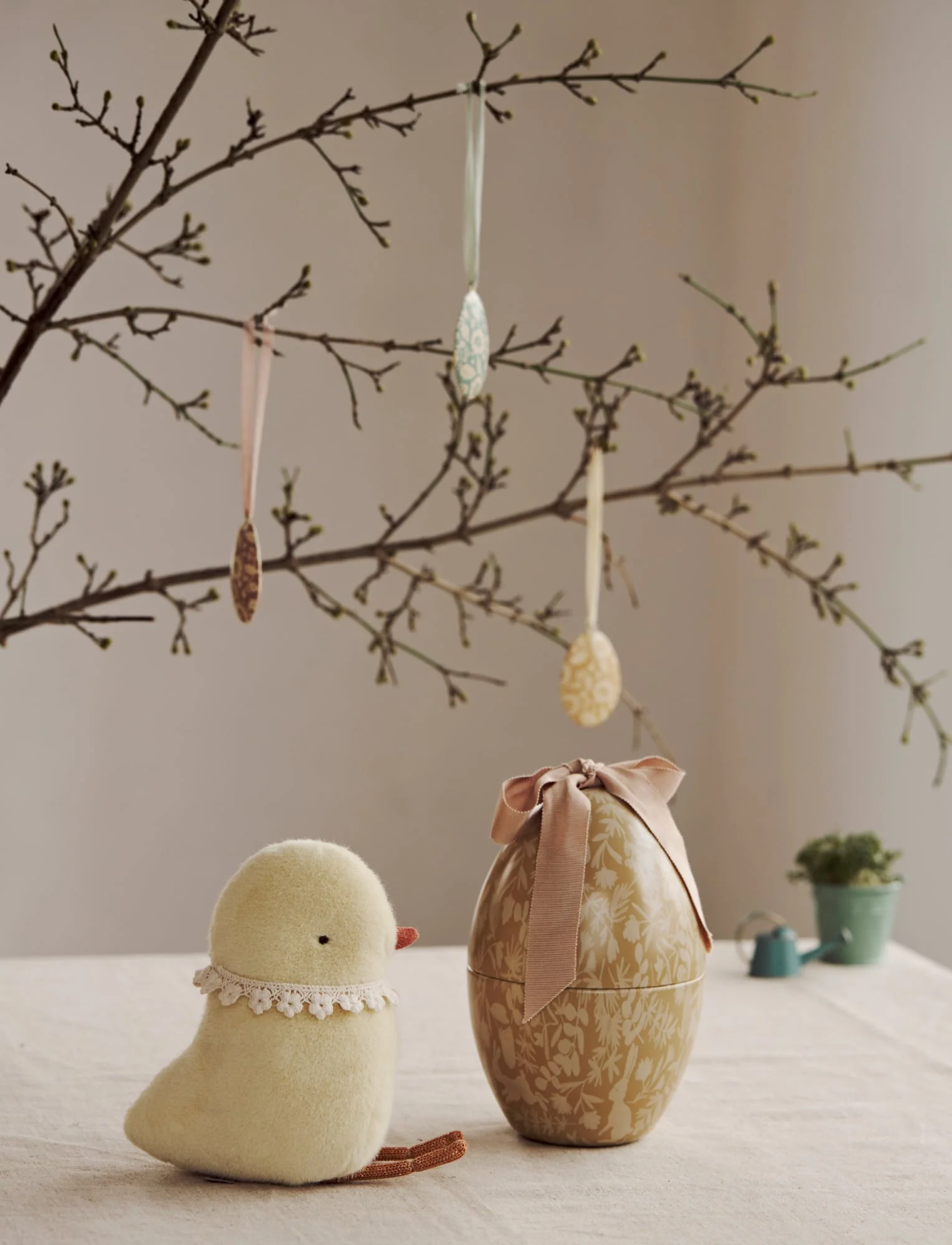 Ornamento uovo di Pasqua, Fiori - Blu - immagine 3