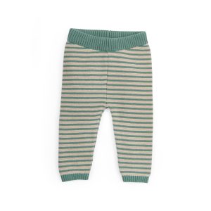 Pantaloni in maglia bicolore misto lana cotone, Imani