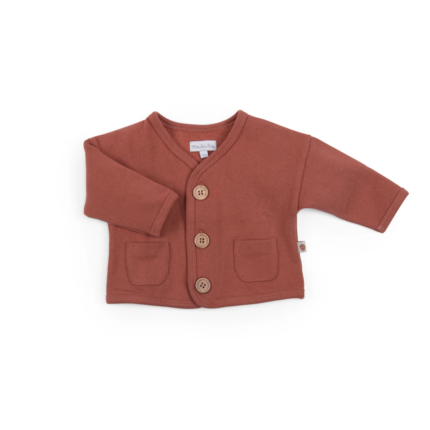 Cardigan in felpa garzata cannella, Ingmar - immagine 2