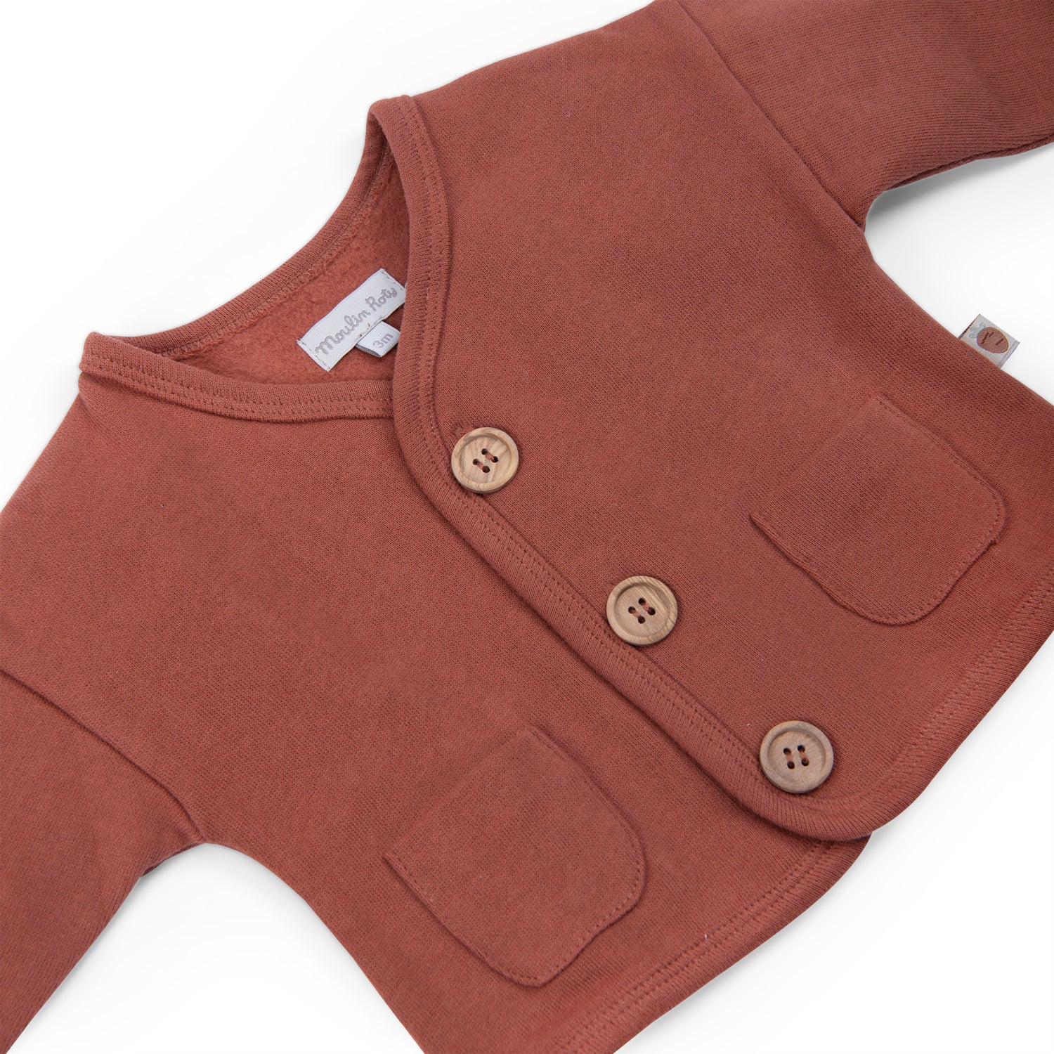 Cardigan in felpa garzata cannella, Ingmar - immagine 3