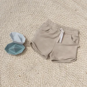 Pantaloncino in bambù cotone bio, Sabbia