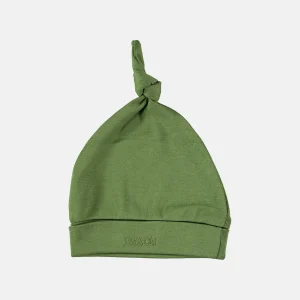 Cappellino bebè con nodo Khaki
