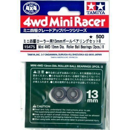 Tamiya 15475 Mini 4wd 13mm DIA. Roller Ball Bearings (2pcs) II - immagine 3