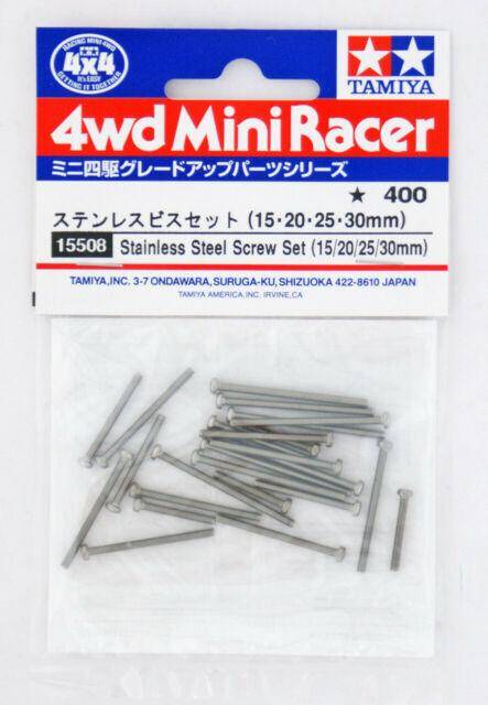 Tamiya 15508 Mini 4wd Stainless Steel Screw Set (15/20/25/30mm) - immagine 2